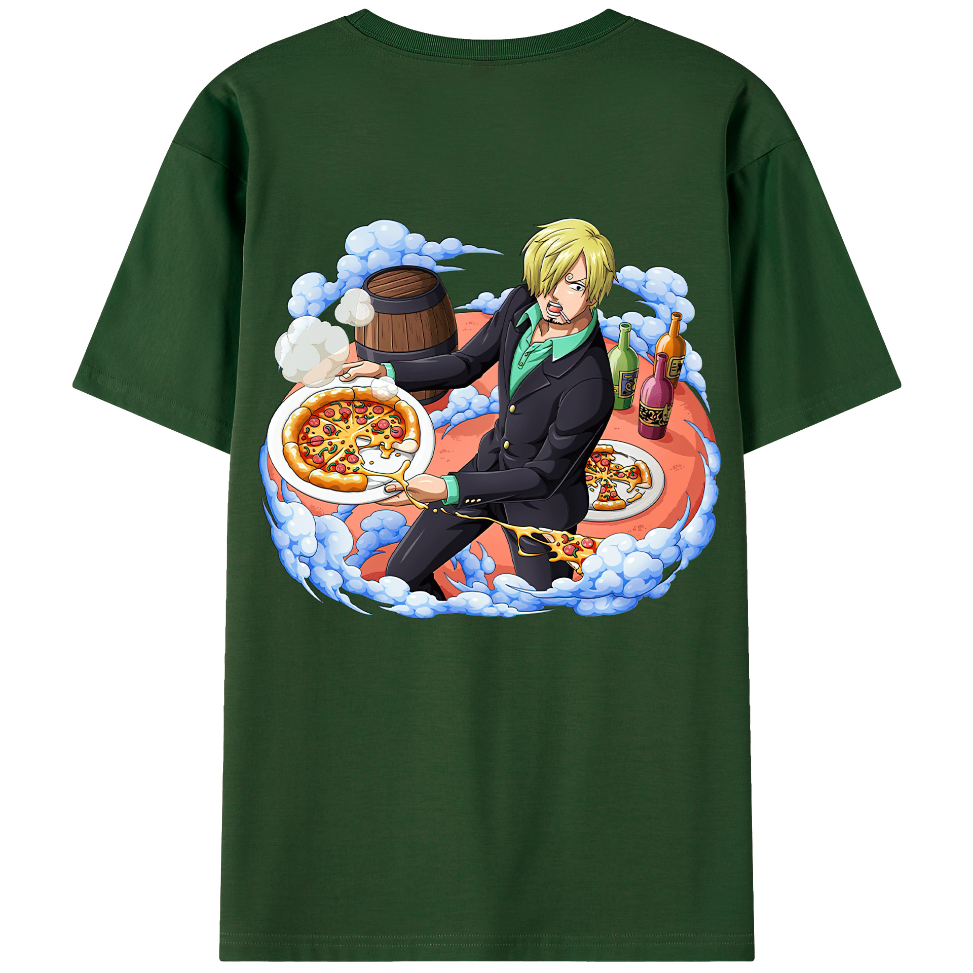 ワンピース サンジ ONE PIECE Sanji 綿100％半袖Tシャツ（背面プリント）